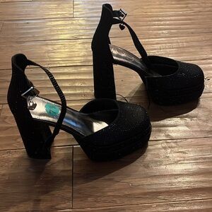 Sugar Ankle Strap Closed Toe Platforms